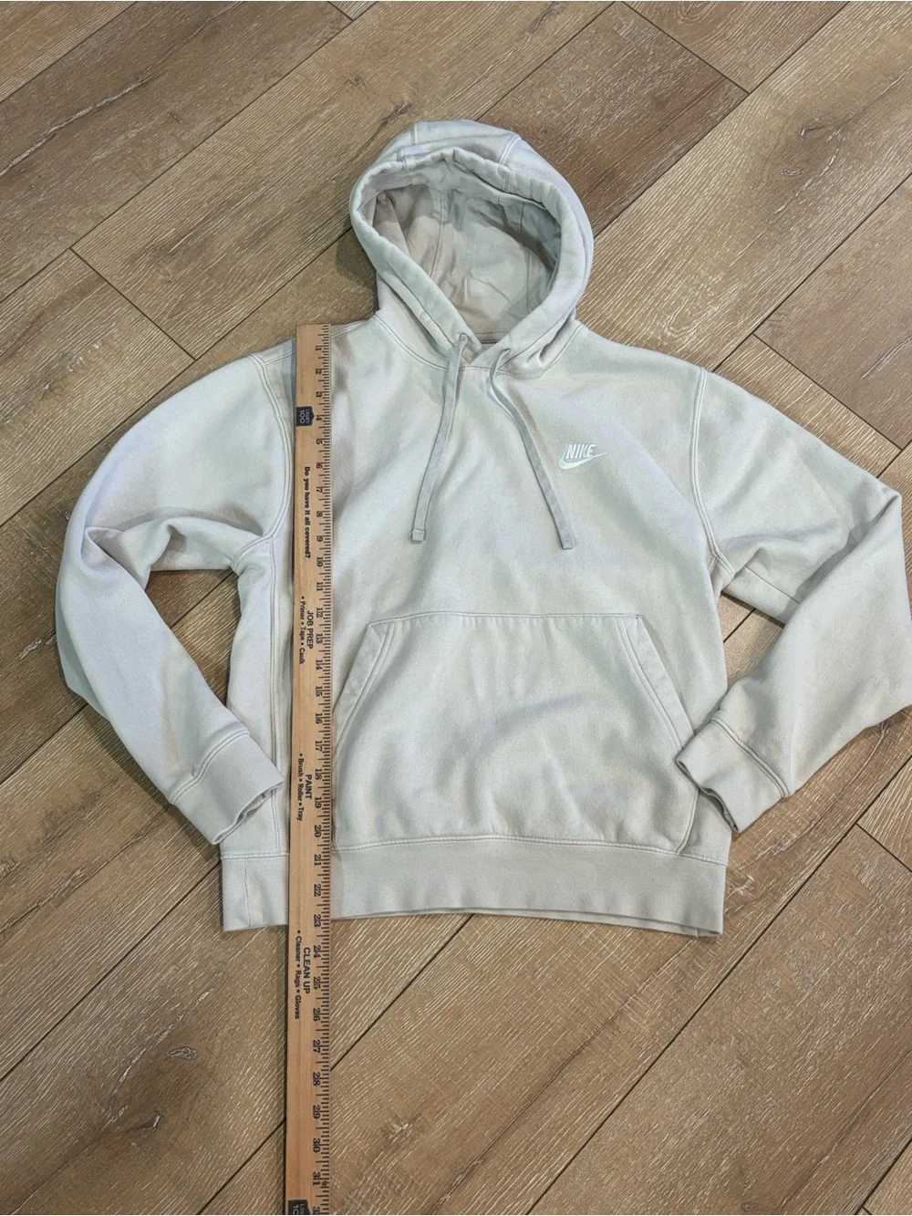 Nike Sportswear Club Fleece Pullover Hoodie Beige Cream Sweatshirt Small S